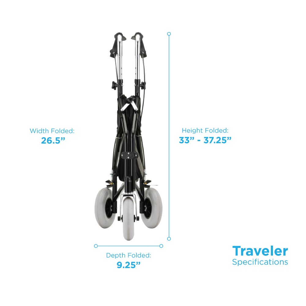 3 WHEEL ROLLATOR FOLDED